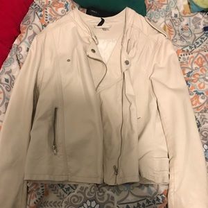 Cream leather jacket - Divided by H&M